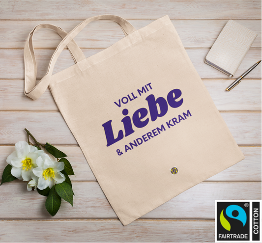 KJO Baumwolltasche "Voll mit Liebe & anderem kram" Öko