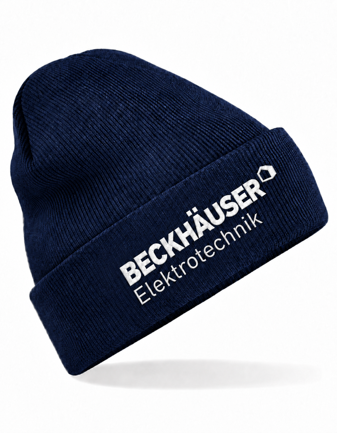 Beckhäuser Mütze French Navy – gedrehte weiße Logostickerei