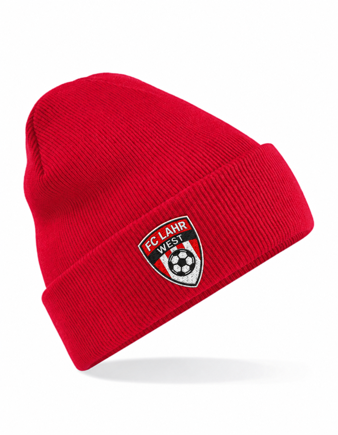 FC Lahr West Mütze Classic Red mit Vereinswappen in Stickoptik