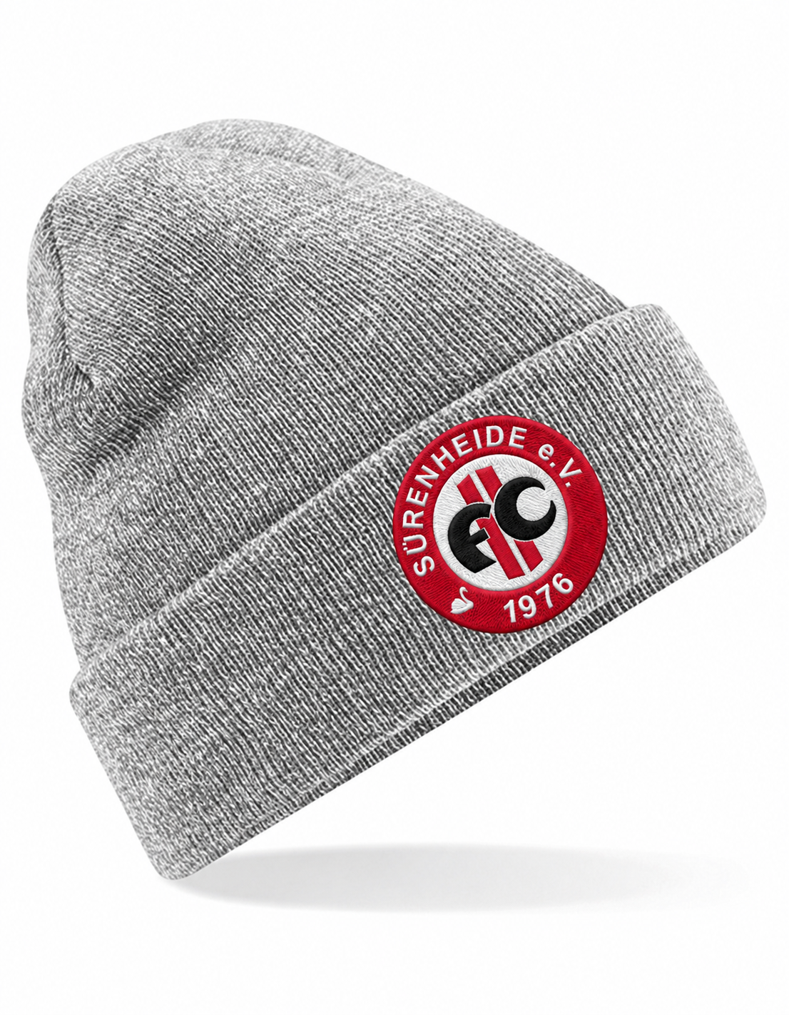 FC Sürenheide Mütze in Heather Grey mit mehrfarbigem Stickwappen
