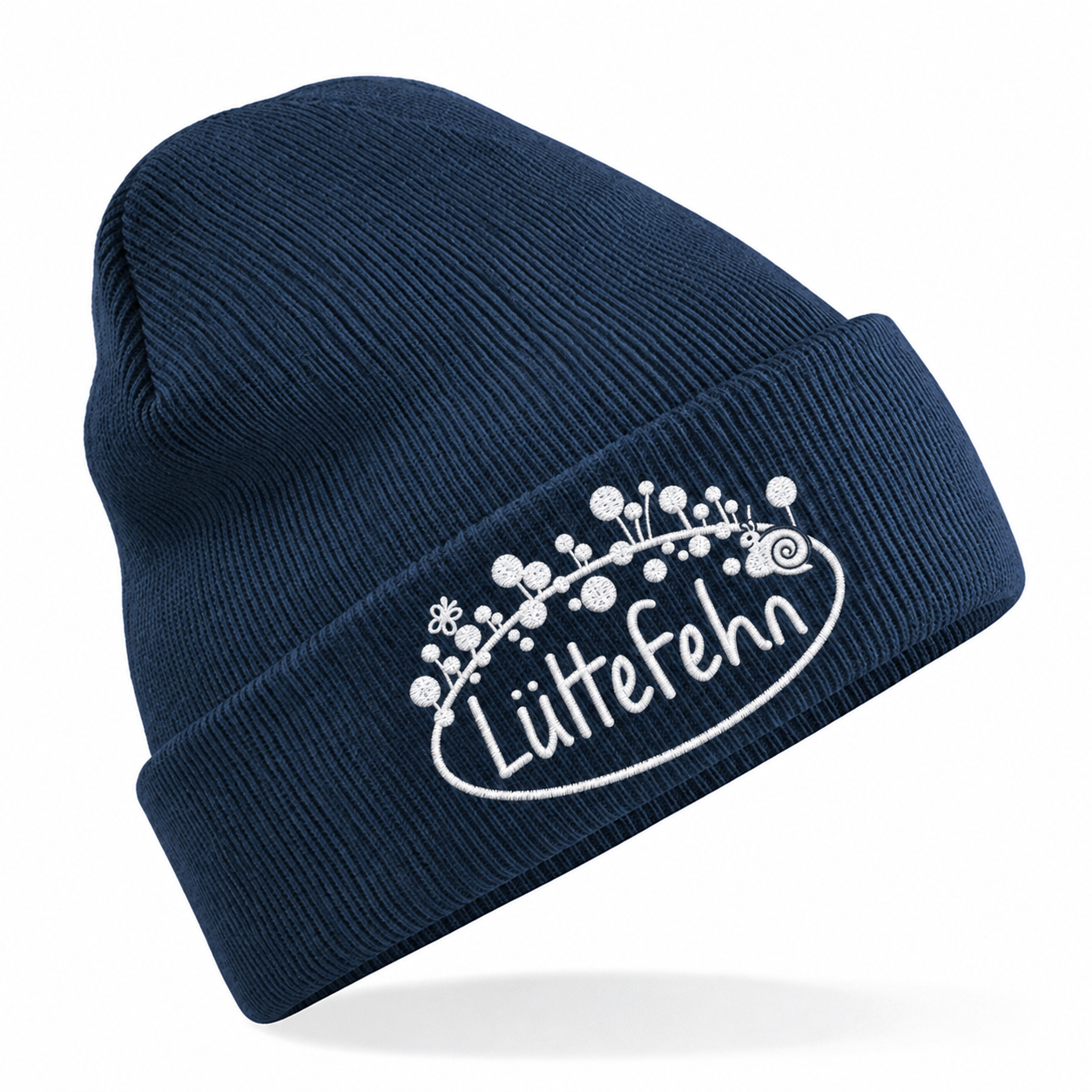 Kita Lüttefehn Mütze in French Navy mit weißem Sticklogo