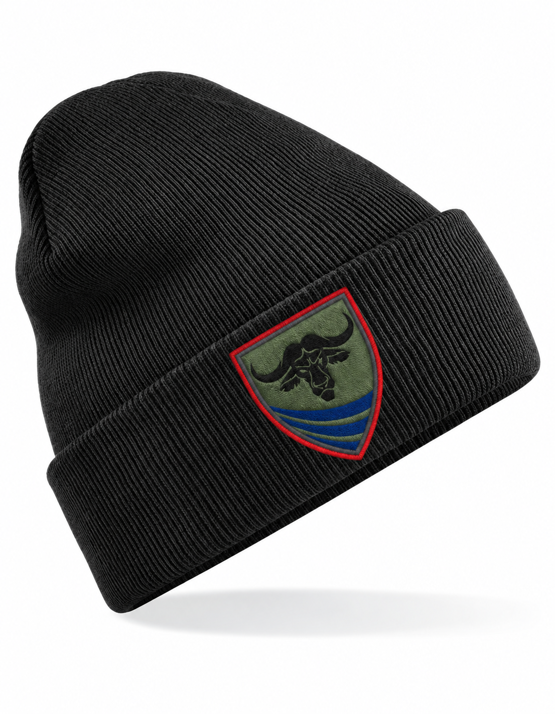 Kompanie LogBtl 161 Mütze in Black mit mittig gesticktem Kompaniewappen