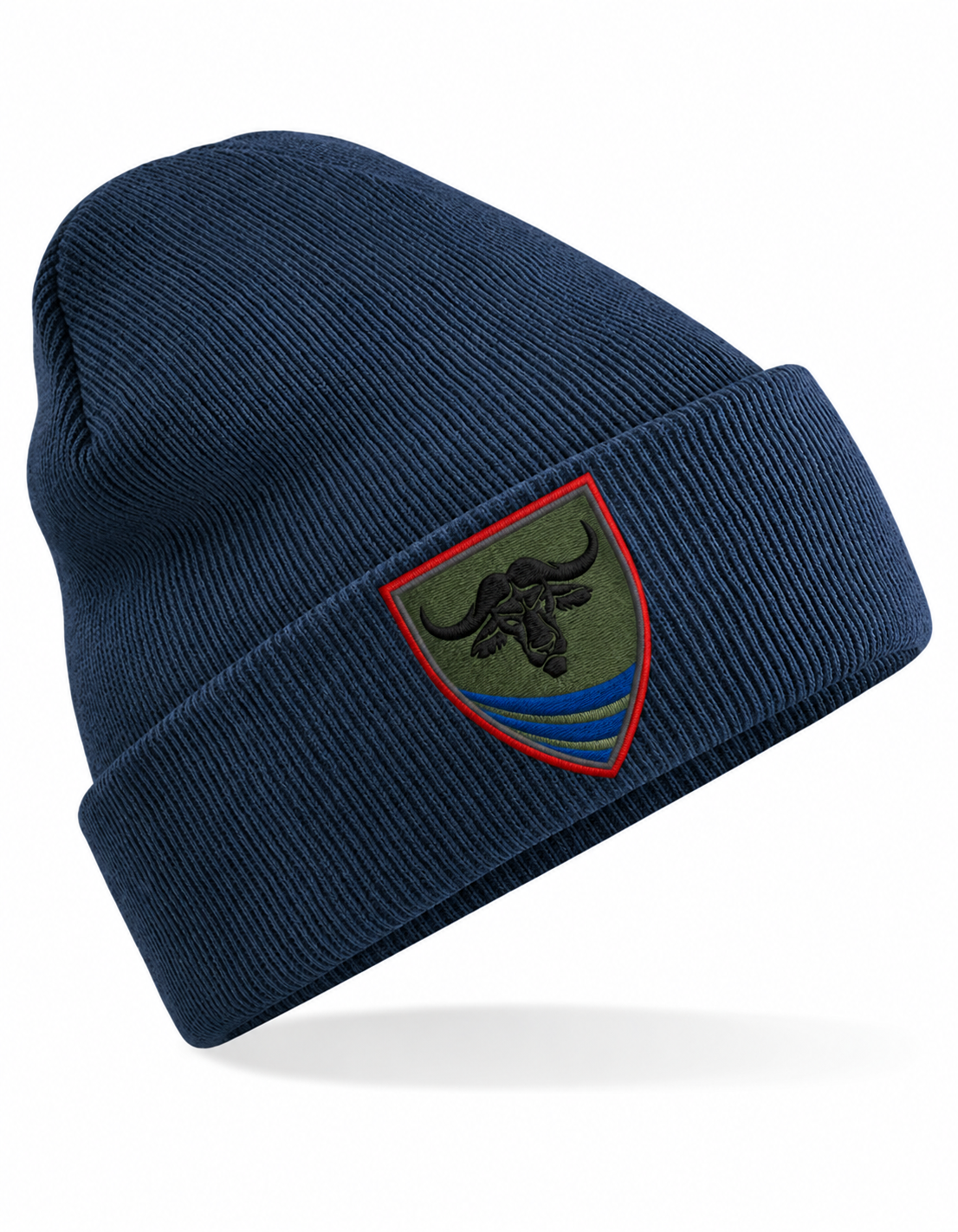Kompanie LogBtl 161 Mütze in French Navy mit mittig gesticktem Kompaniewappen