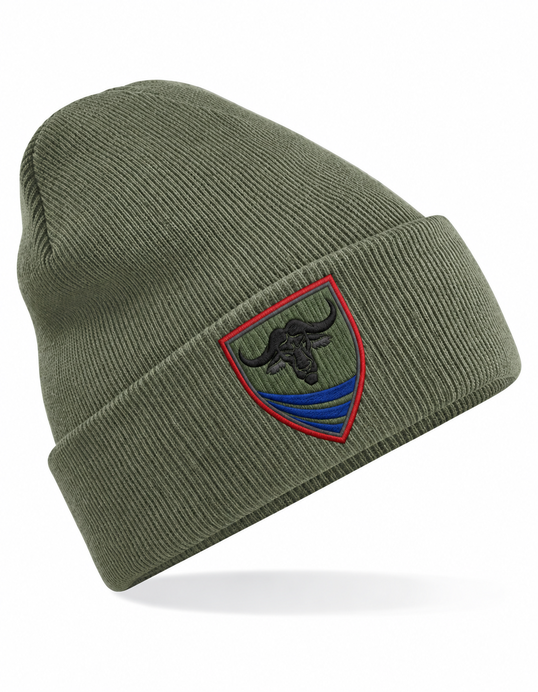 Kompanie LogBtl 161 Mütze in Olive Green mit mittig gesticktem Kompaniewappen