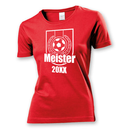 Meisterwappen mit Kranz und Fußball Frauen