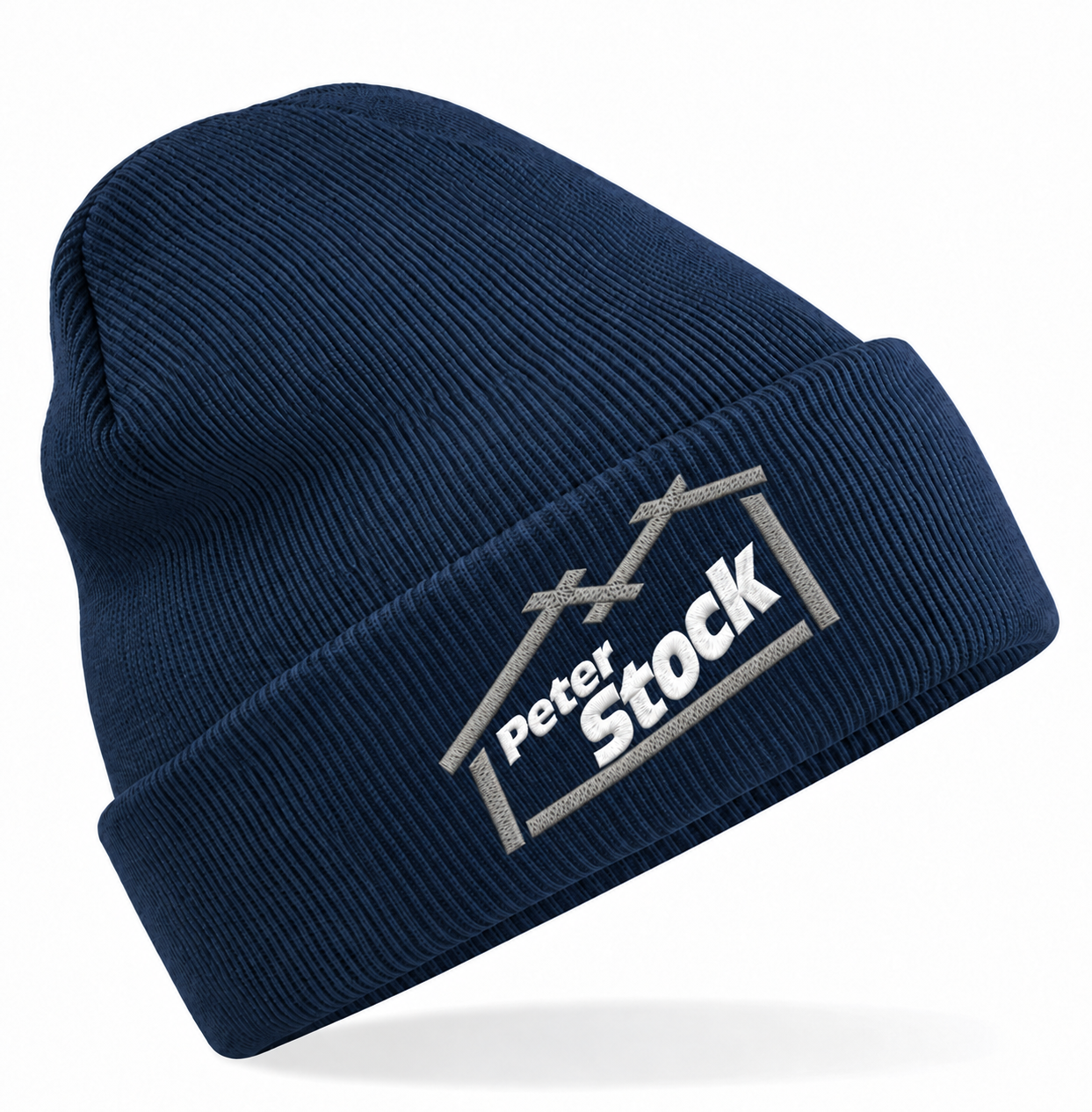 Peter Stock Mütze in French Navy – korrigierte Logoausrichtung