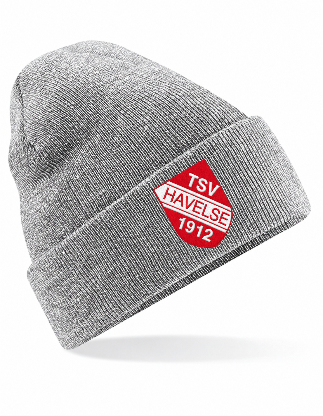TSV Havelse Mütze in Heather Grey mit rot-weißem Stickwappen