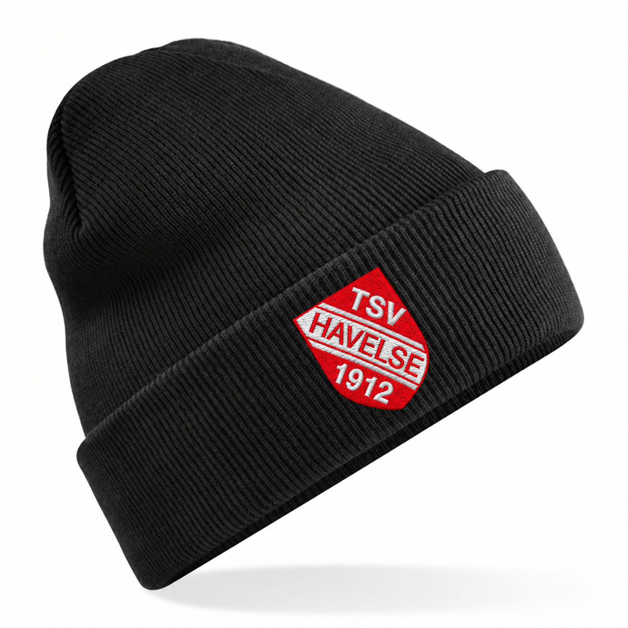TSV Havelse Kindermütze in Black mit rot-weißem Stickwappen