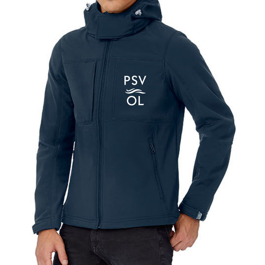 PSV Softshelljacke Herren mit abnehmbarer Kapuze