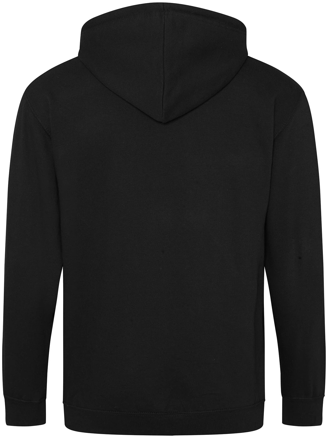 Basic Zip-Hoodie – Just Hoods JH050 – jet black – Rückseite, vollständige Ansicht