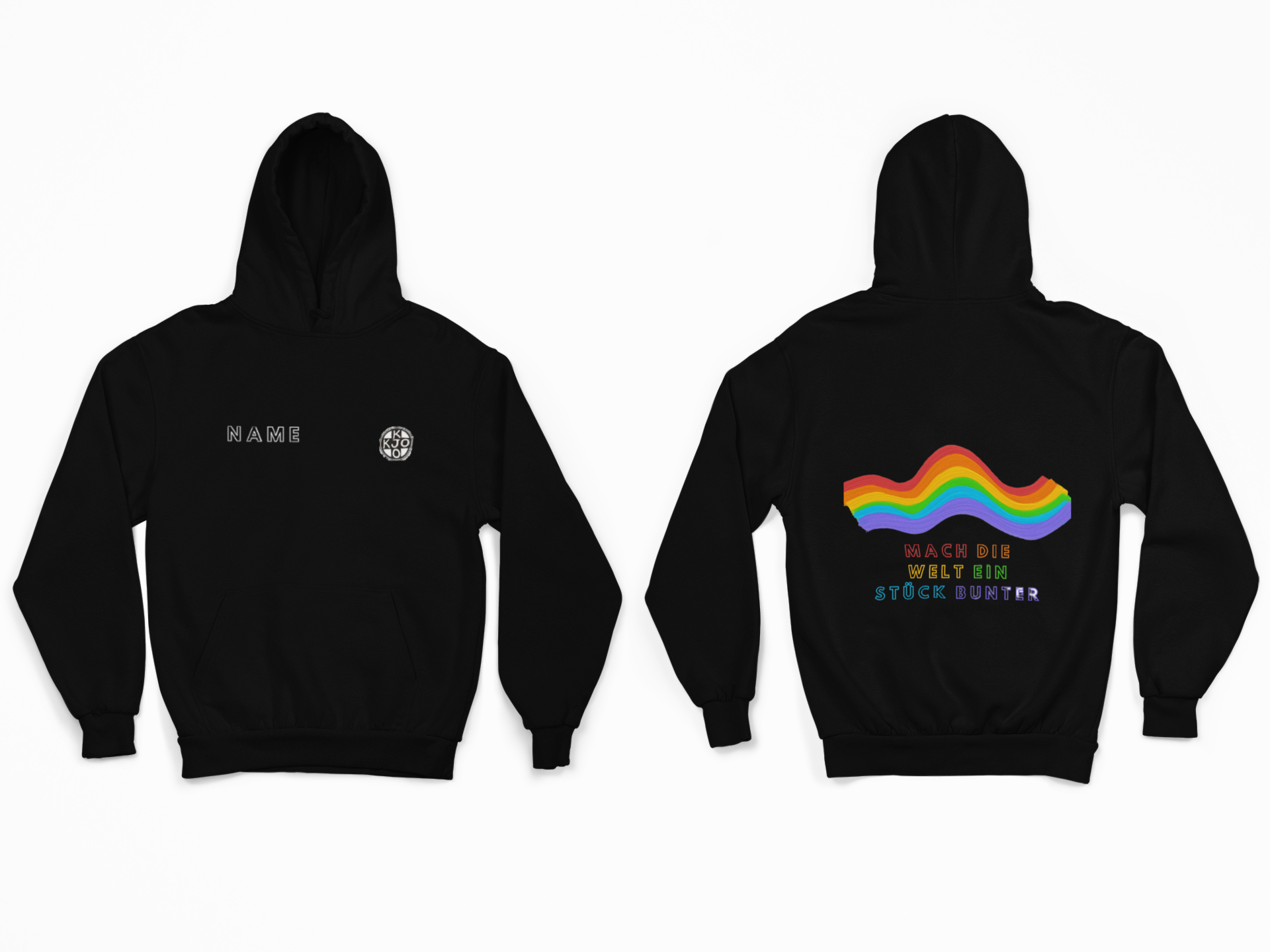 KJO Hoodie mit dem Regenbogen