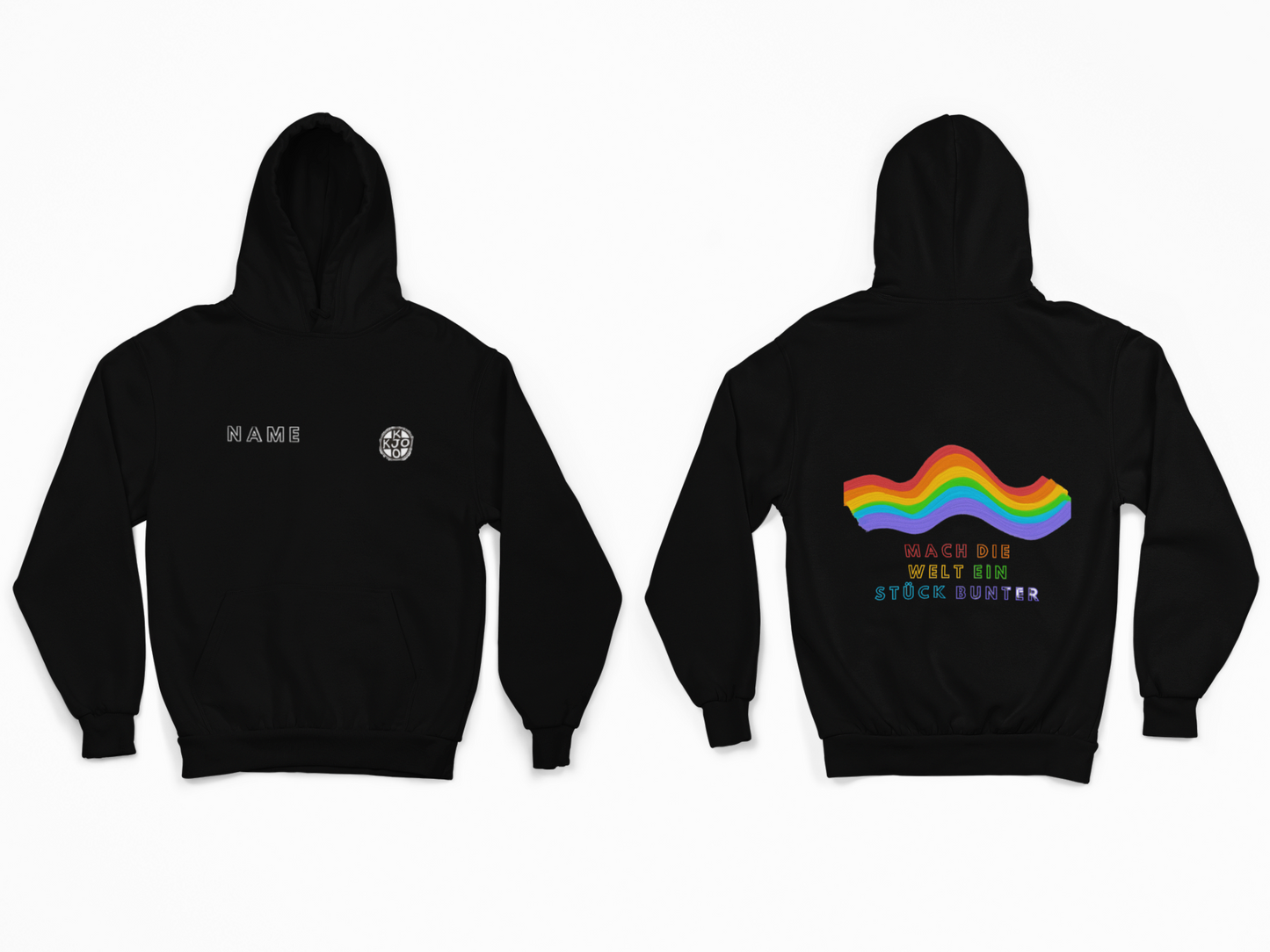 KJO Hoodie mit dem Regenbogen Herren ÖKO