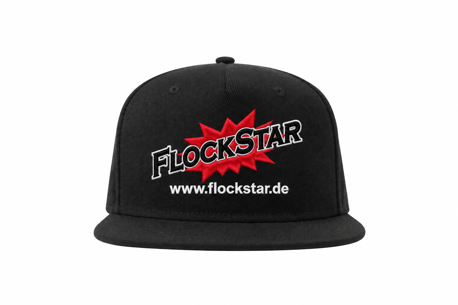 FlockStar AT530 Black – Vorderseite mit Logostickerei