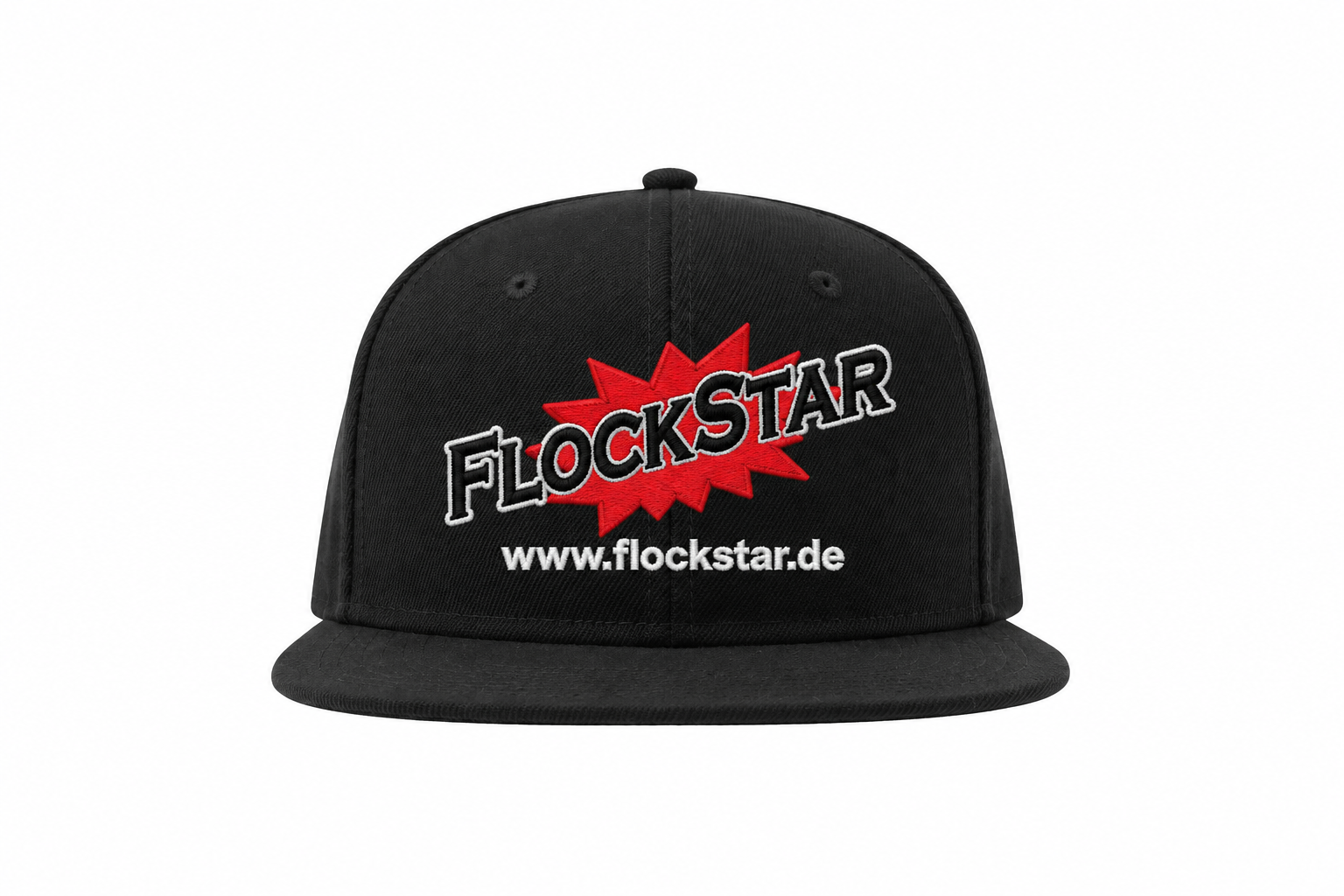 FlockStar AT691 Black – Vorderseite mit Logostickerei