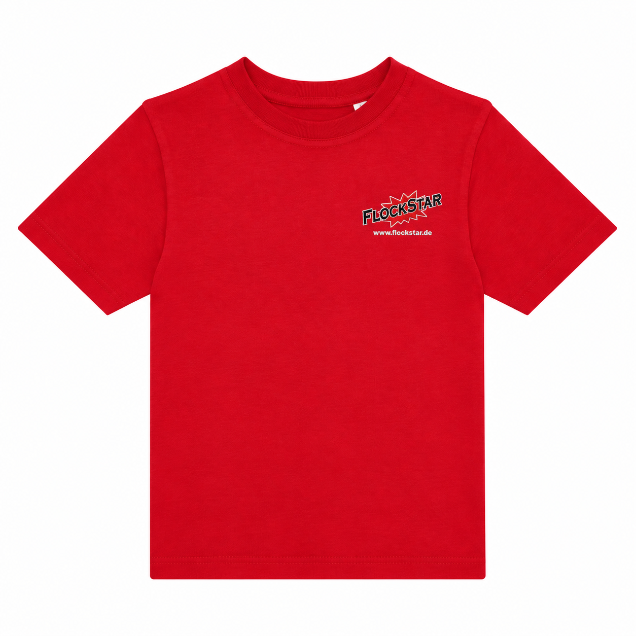 FlockStar BCTK002 Red – Vorderseite mit Logostickerei