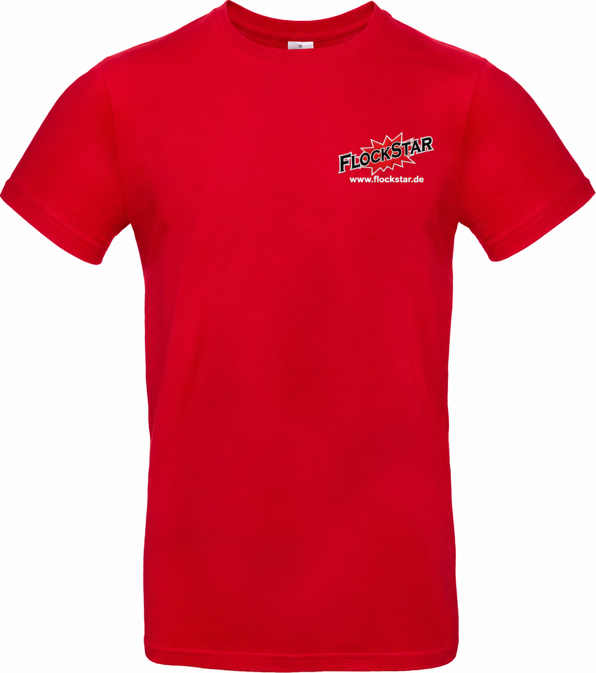 FlockStar BCTU03T Red – Vorderseite mit Logostickerei