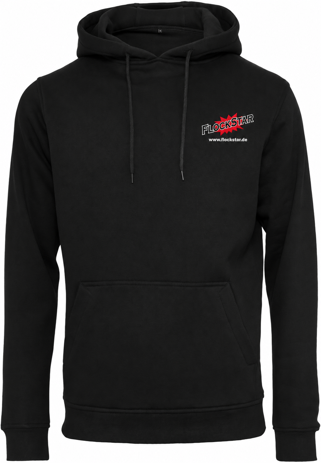 FlockStar BY011 Black – Vorderseite mit Logostickerei