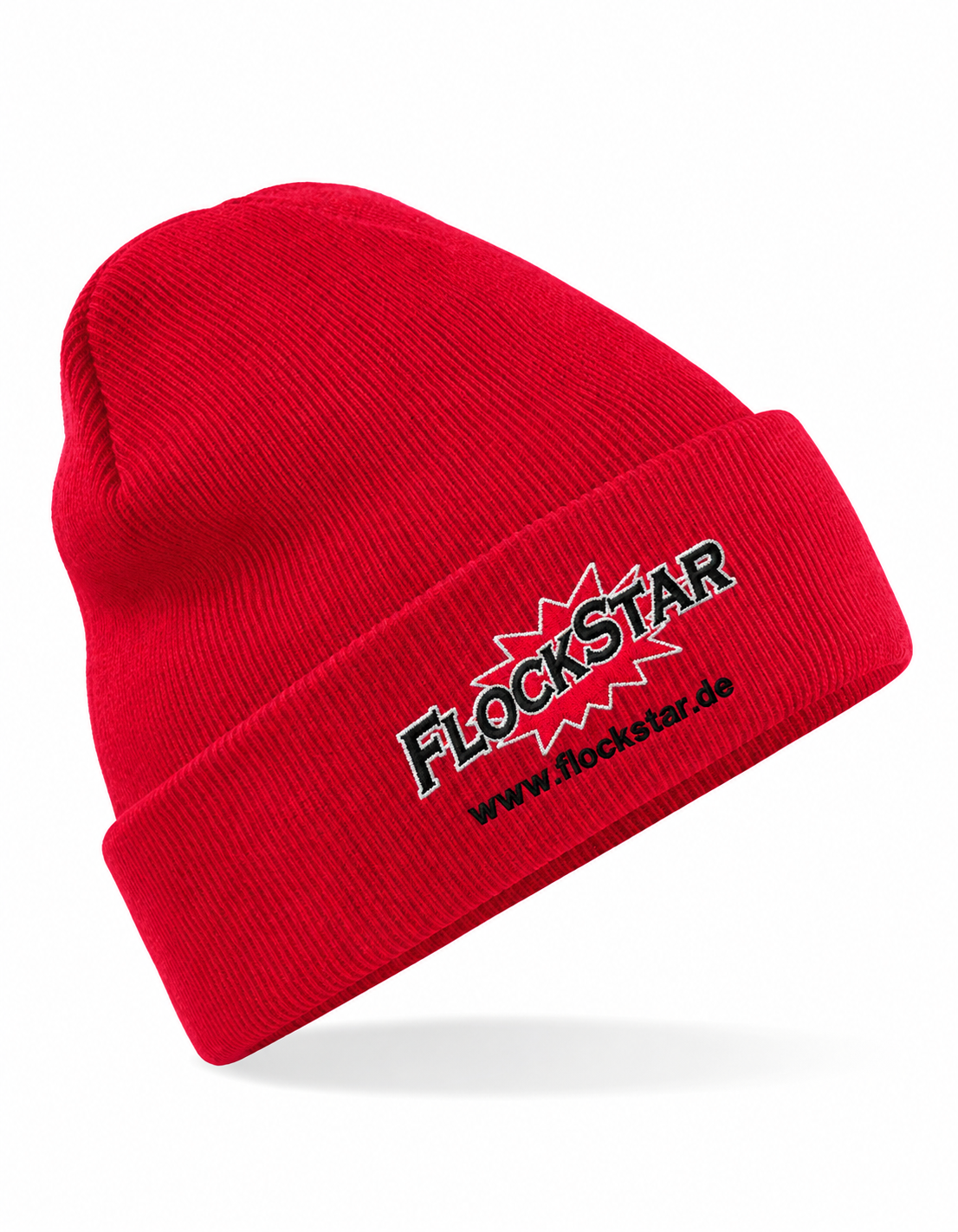 FlockStar CB45 Classic Red – Vorderseite mit Logostickerei