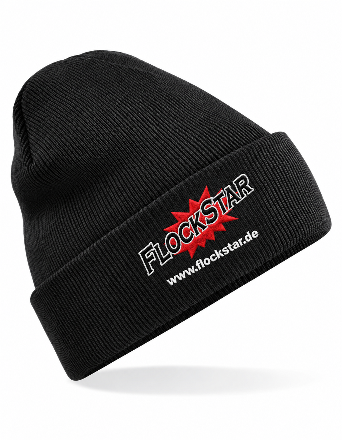 FlockStar CB45 schwarz – Vorderseite mit Logostickerei