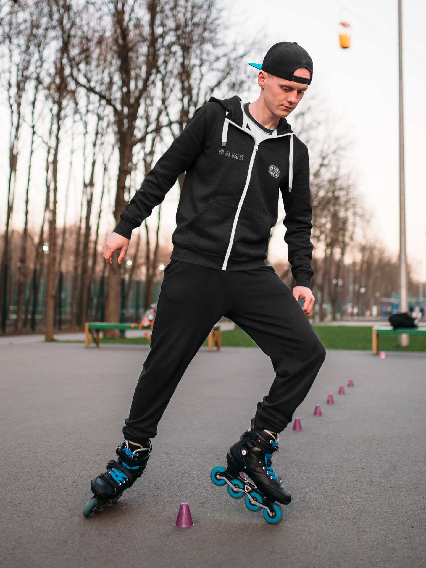 KJO Zip Hoodie mit dem Rerenbogen Herren