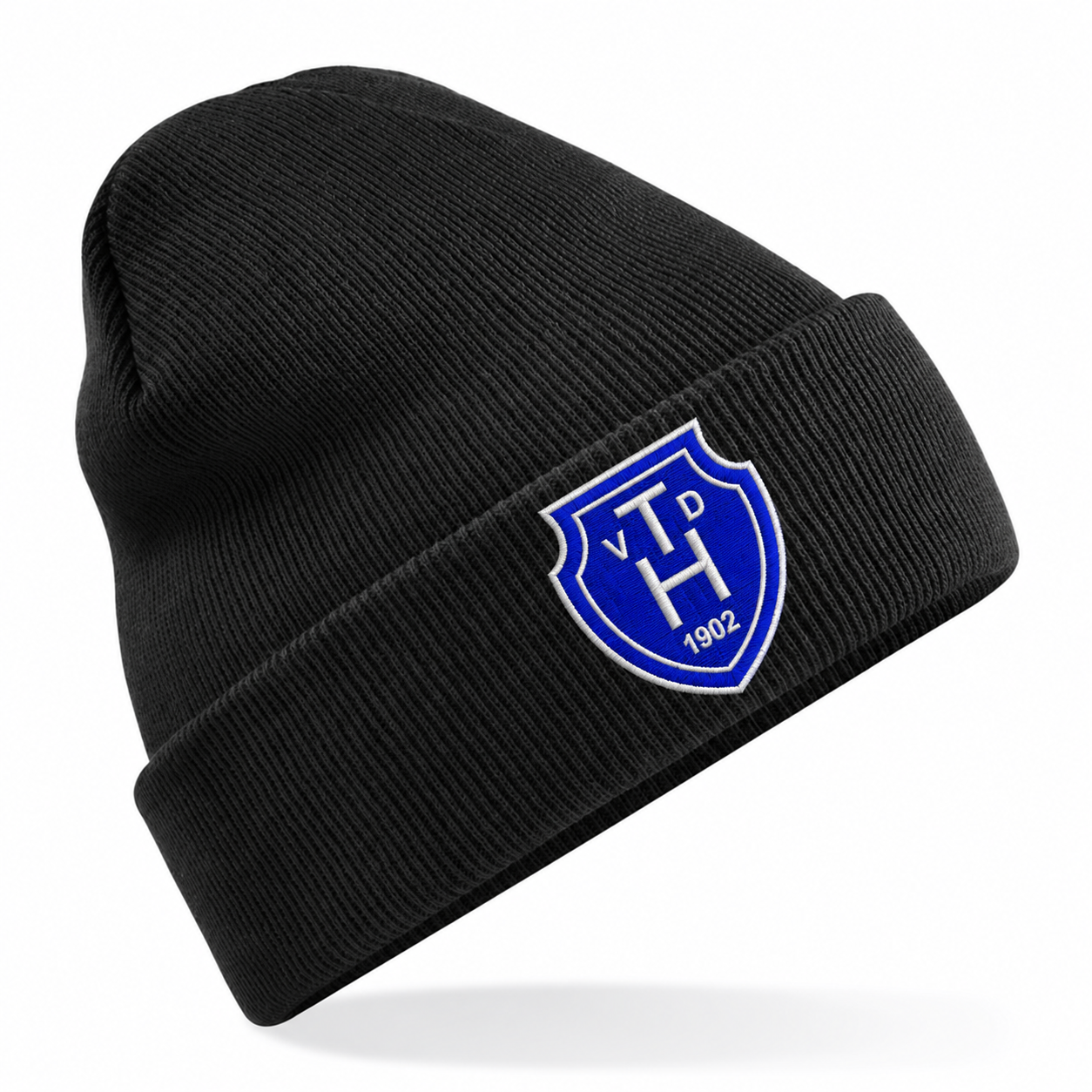 Haarentor Logomütze CB45b in Black mit gesticktem Wappen – digitale Vorschau