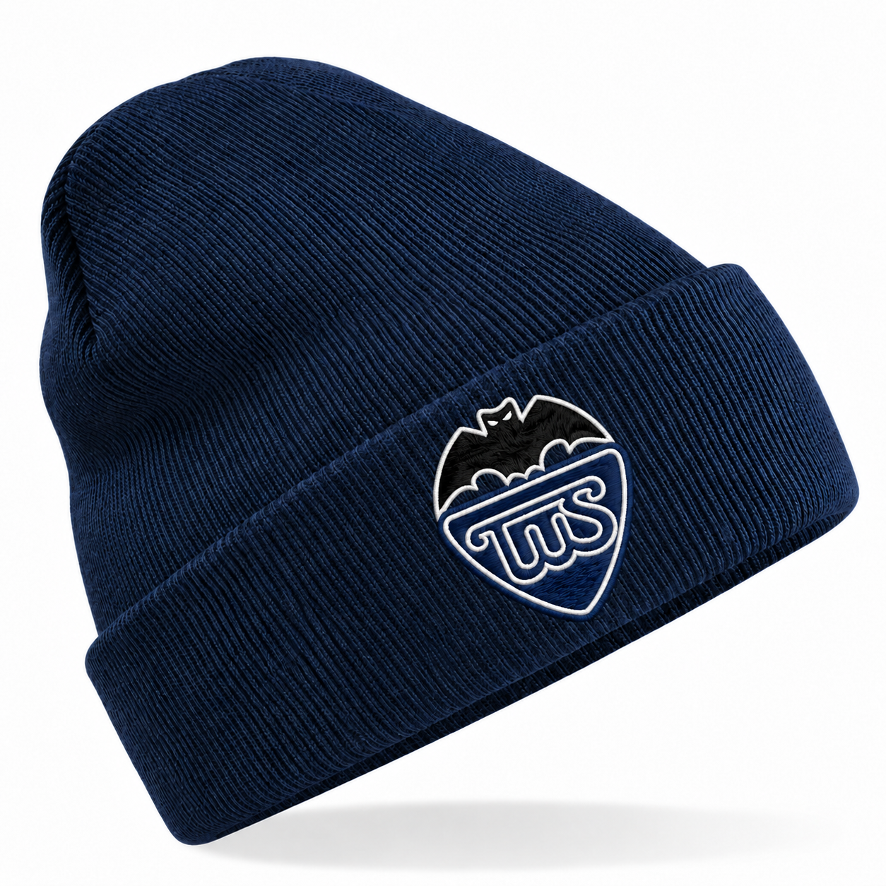 TuS Wettbergen Mütze in French Navy mit Logostickerei – digitale Vorschau