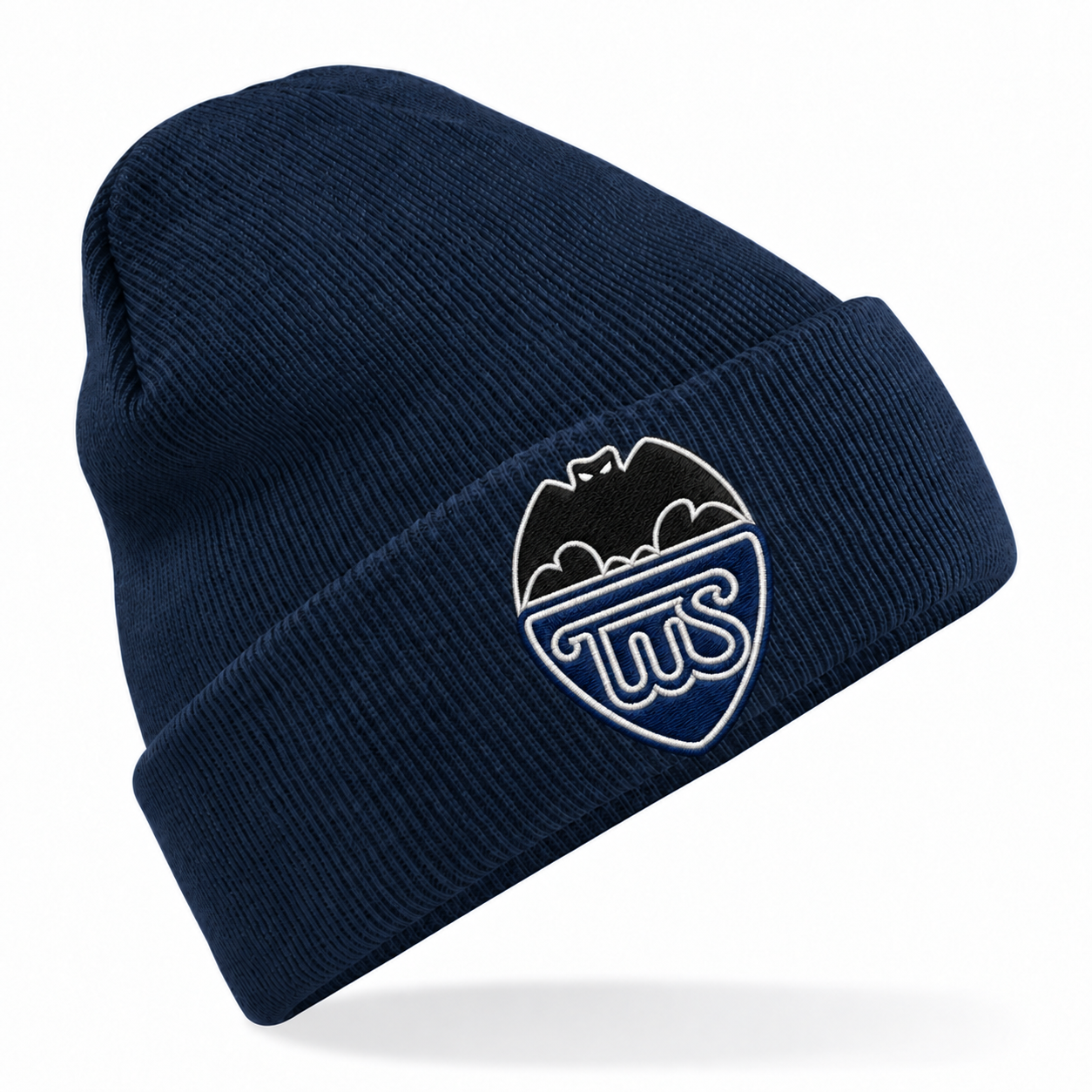 TuS Wettbergen Kindermütze in French Navy mit Logostickerei – digitale Vorschau